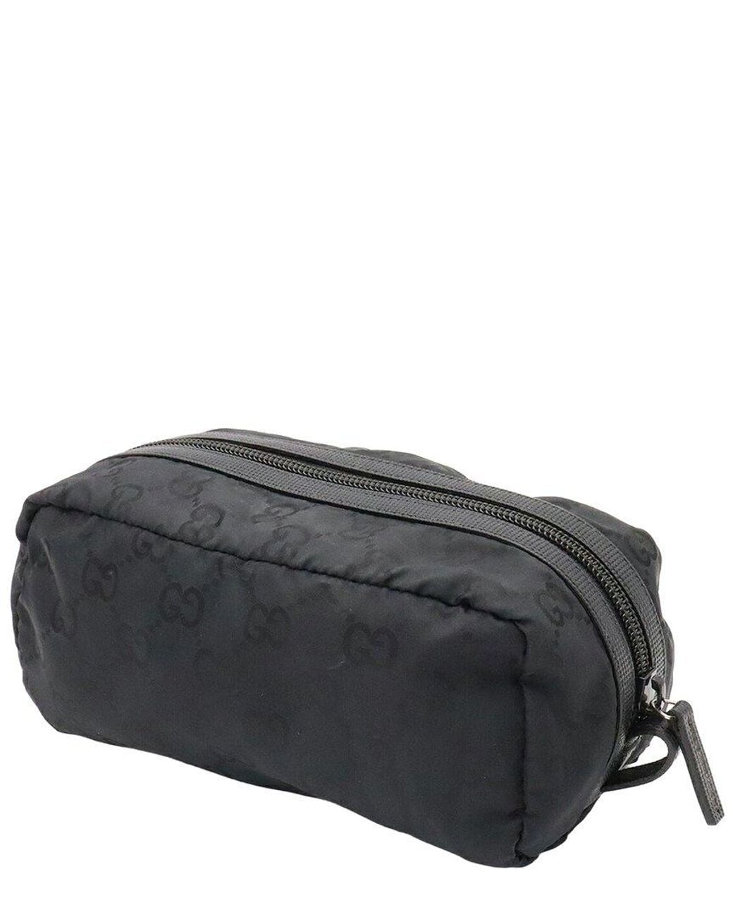 Gucci Black Gg Nylon Cosmetic Pouch (Authentic Pre-Loved)