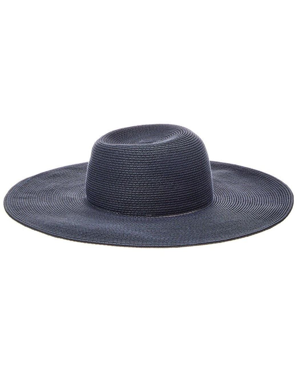 Bruno Magli Blue Packable Floppy Brim Sun Hat