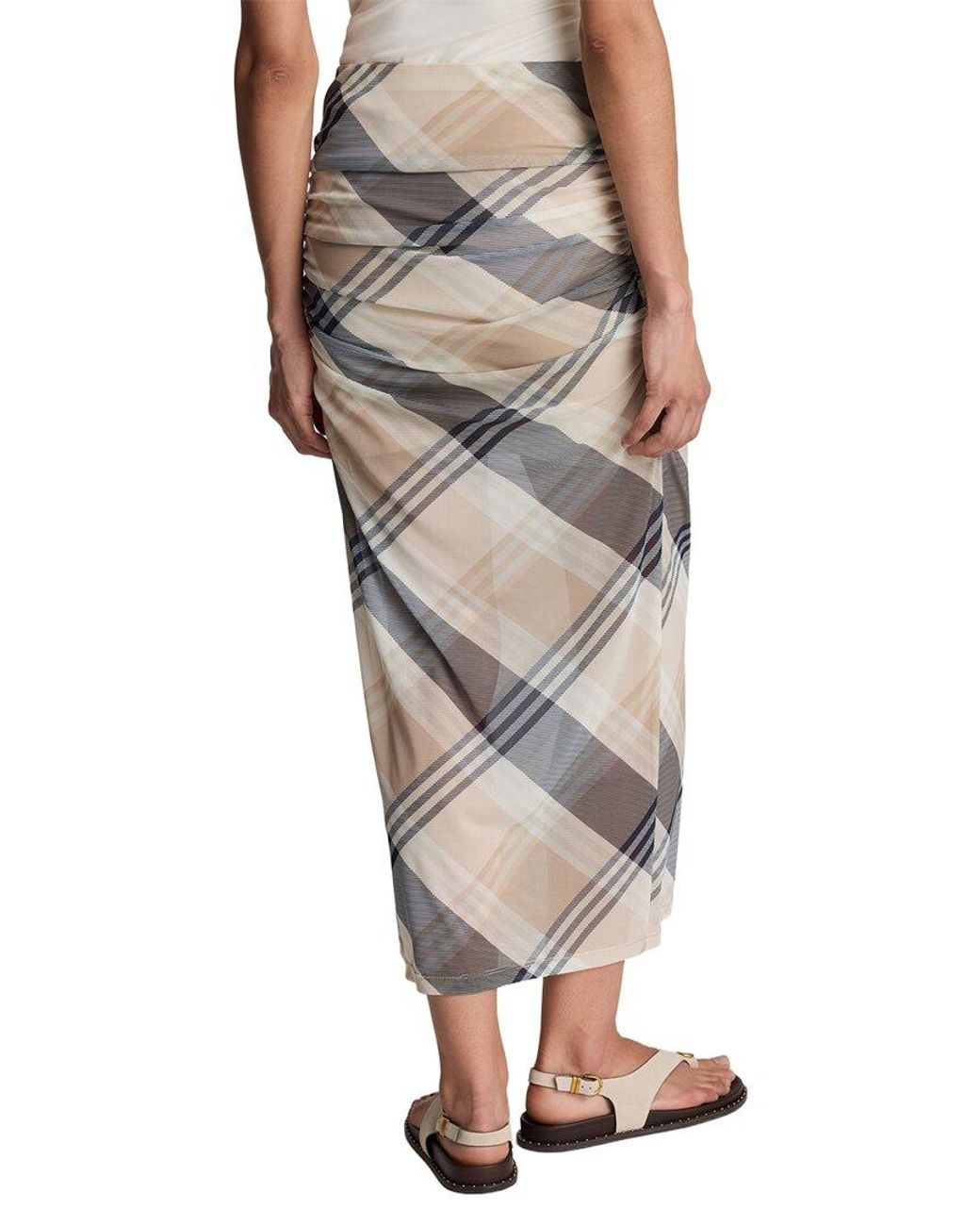 Kenneth Cole Natural Pull On Mesh Midi Skirt