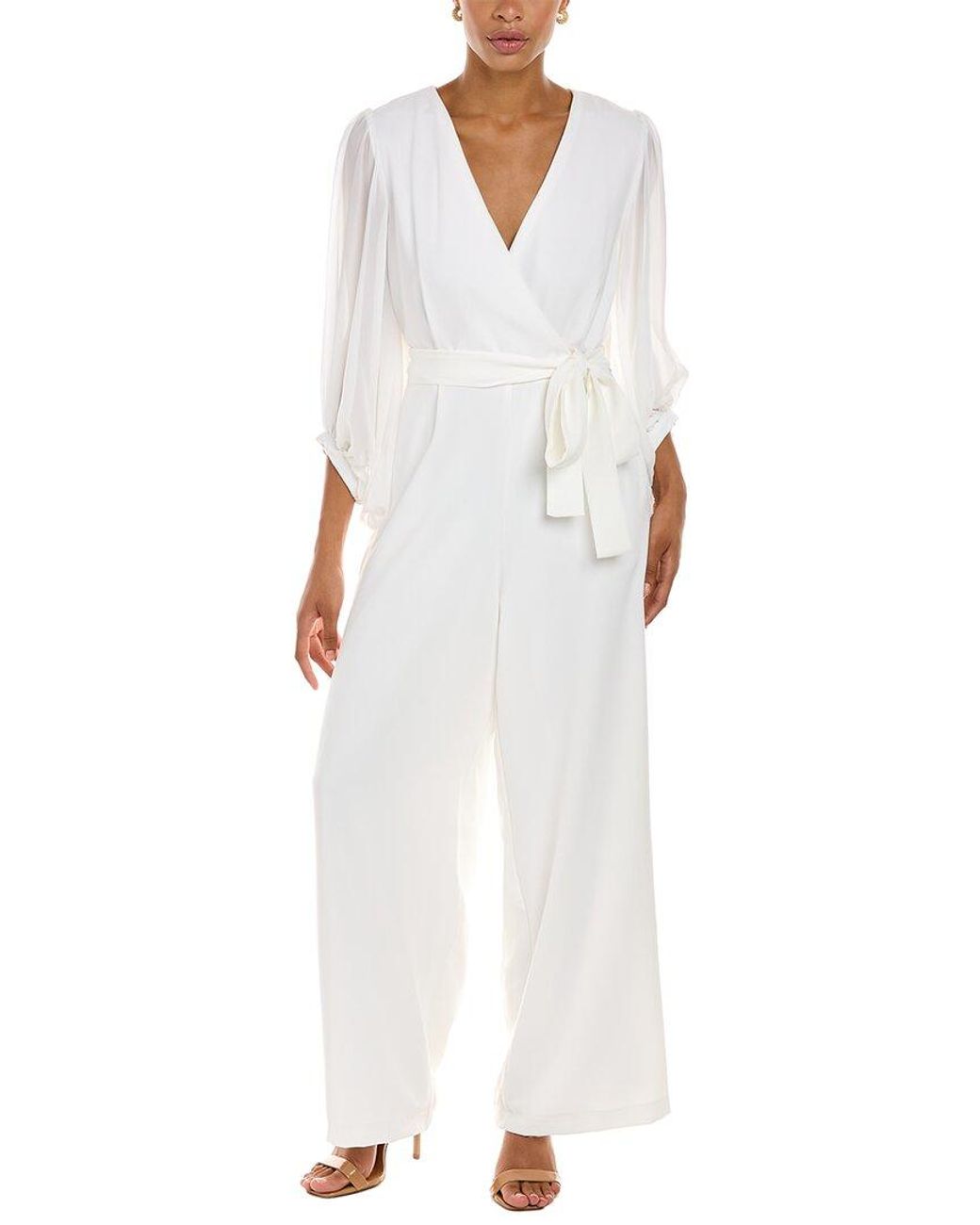 Donna Ricco Synthetic Jumpsuit in Ivory (White) | Lyst
