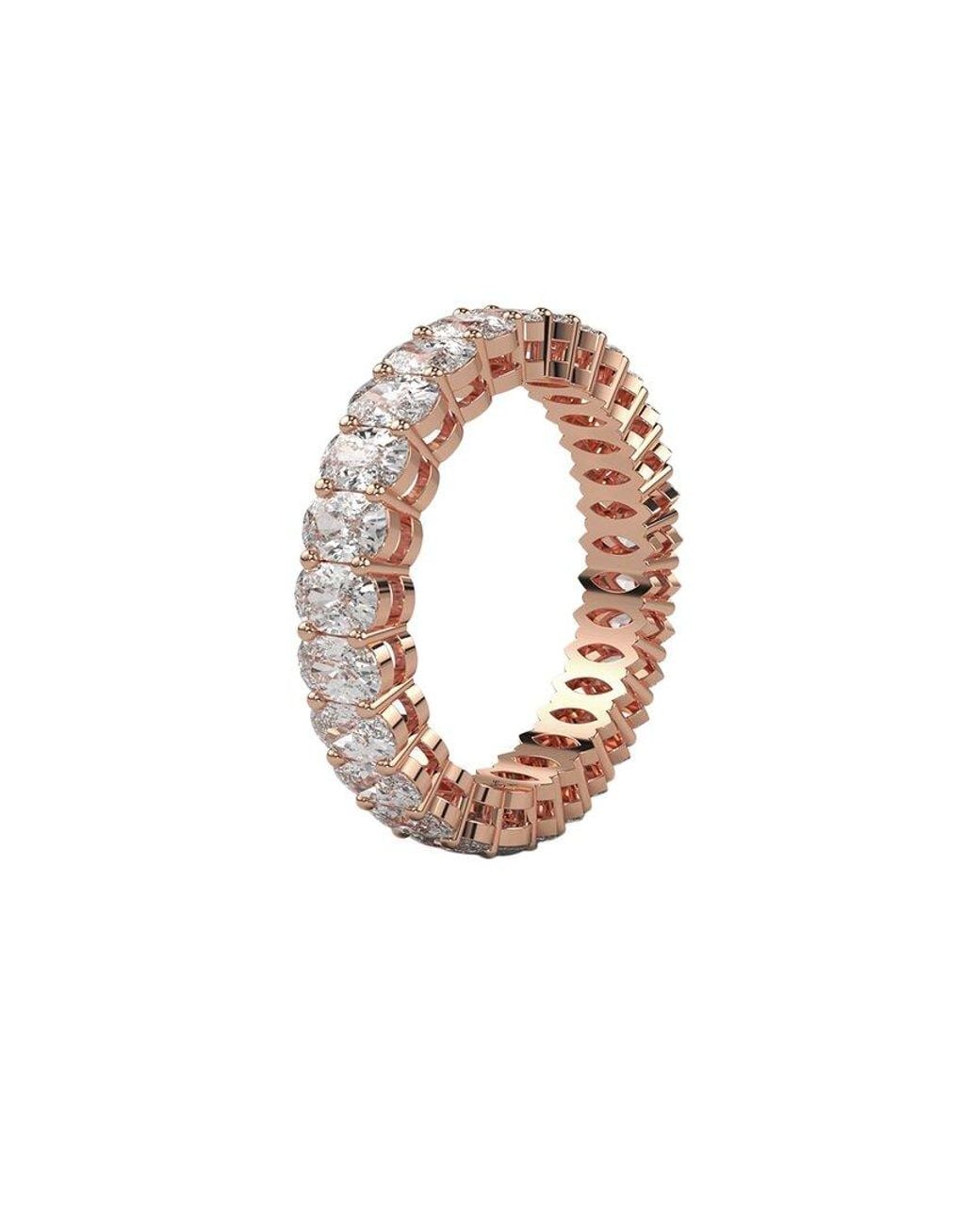 Lab Grown Diamonds White 14K Rose 3.10 Ct. Tw. Lab-Grown Diamond Ring