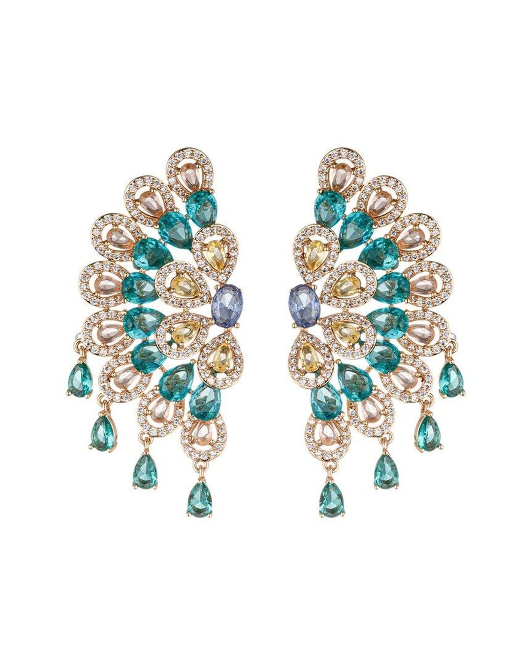 Eye Candy LA White Cz Alice Drop Earrings
