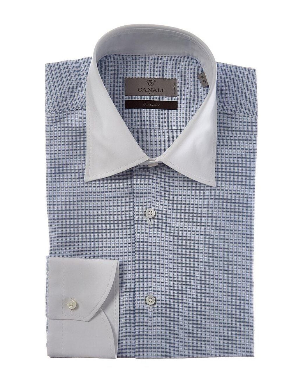 Canali Blue Dress Shirt for men