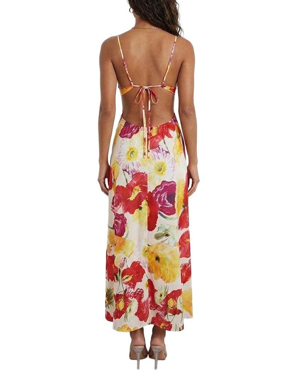 Nia Red Midi Dress