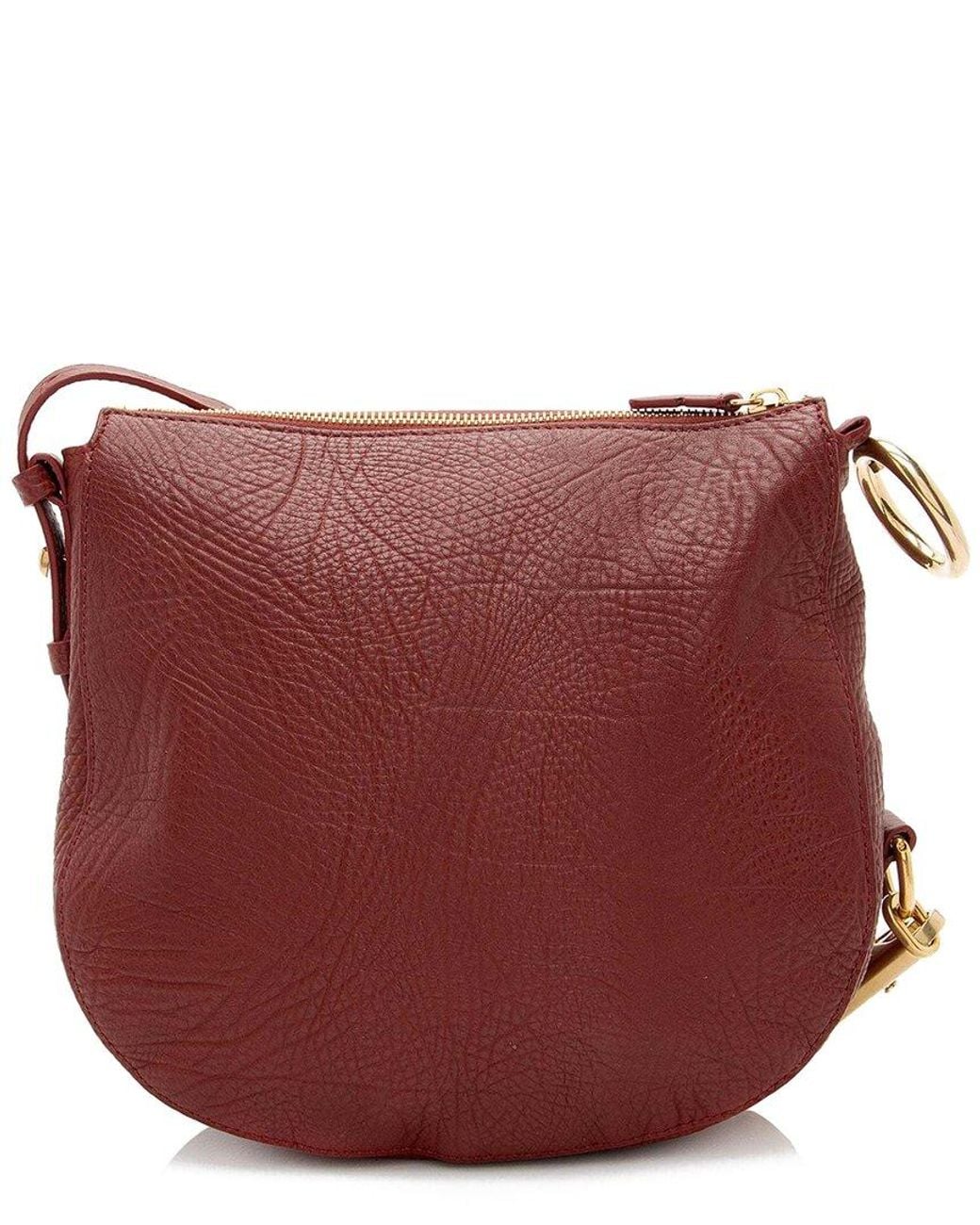 Burberry Red Leather Knight Small Shoulder Bag (Authentic Pre-Loved)