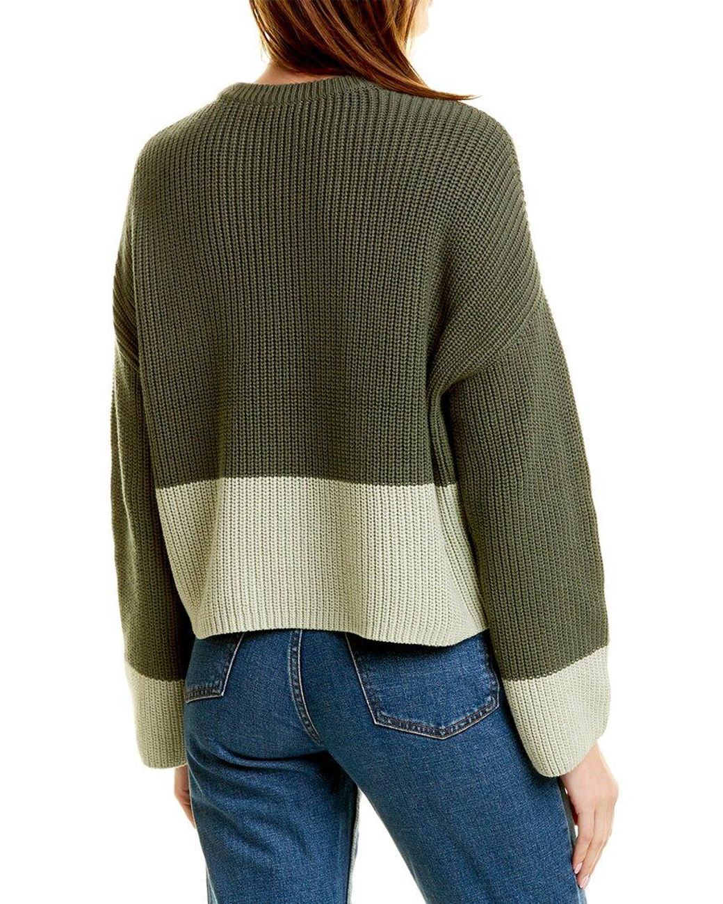 525 America Colorblocked Sweater in Green Lyst