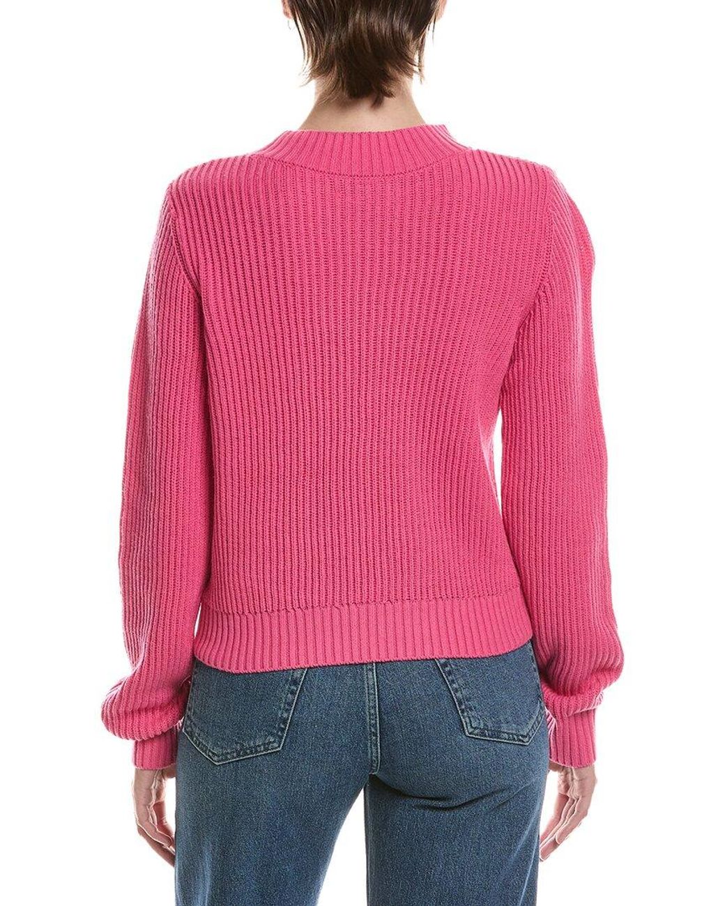 Michael Stars Red Barb Popover Sweater