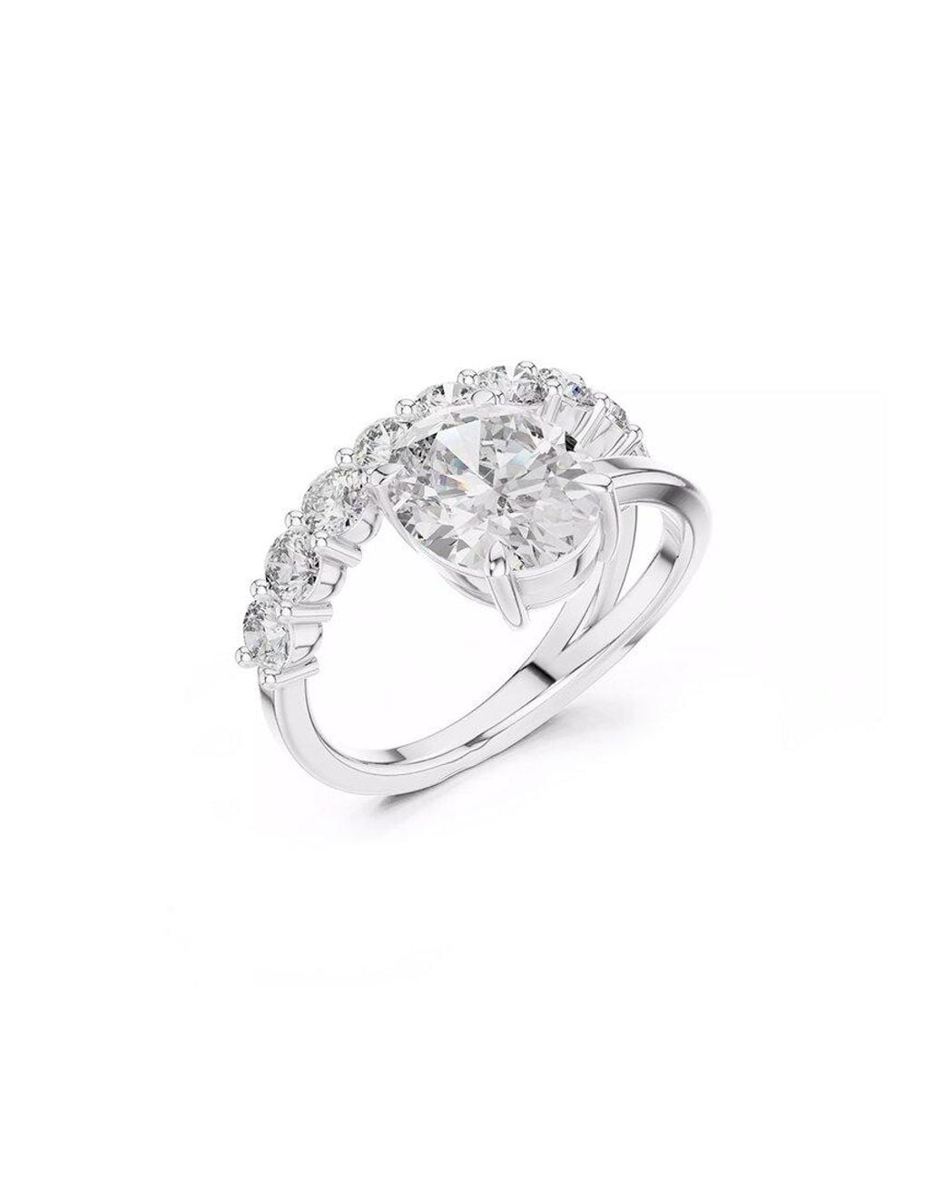 Lab Grown Diamonds White 14K 3.50 Ct. Tw. Lab-Grown Diamond Ring