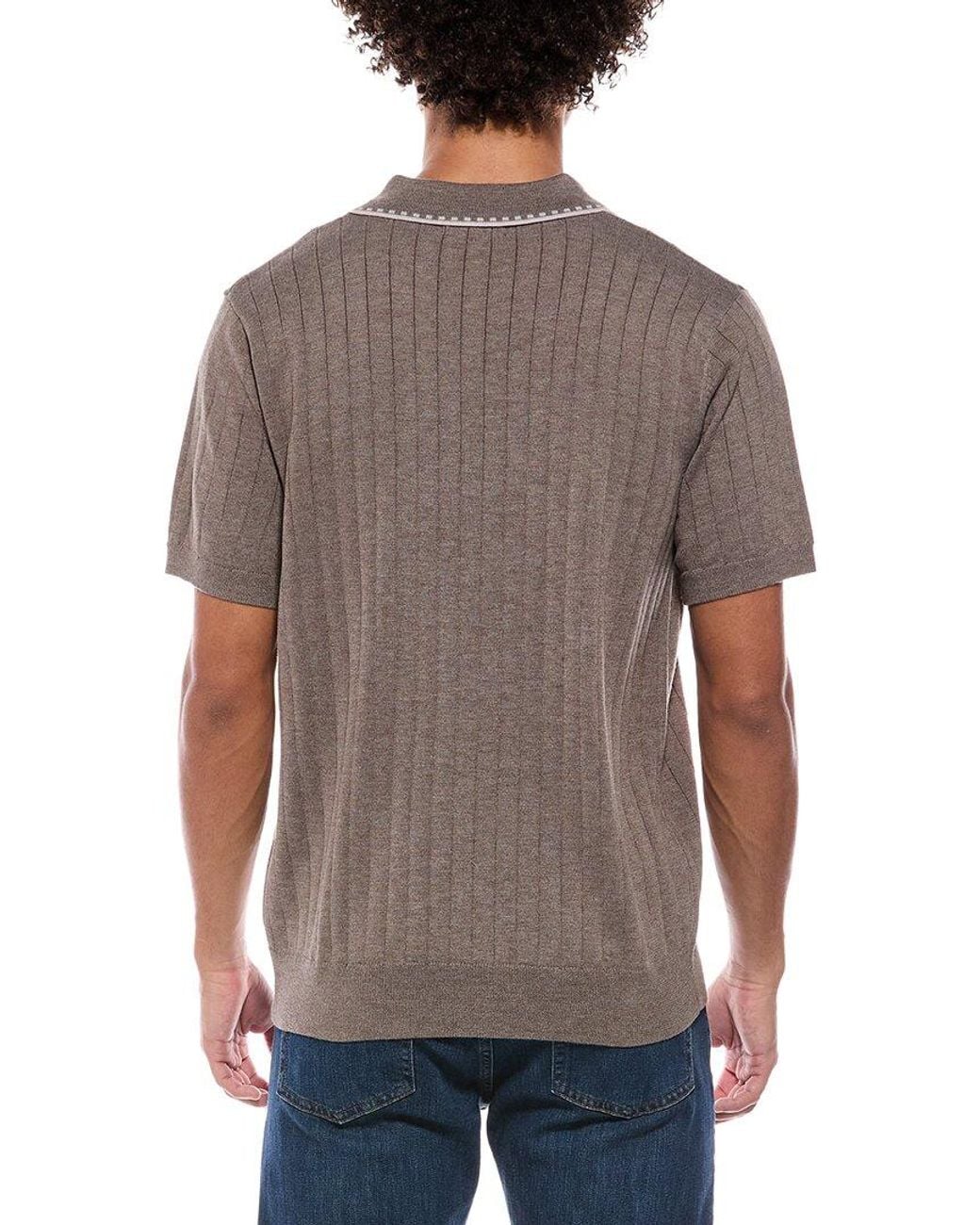 7 For All Mankind Gray Polo Shirt for men