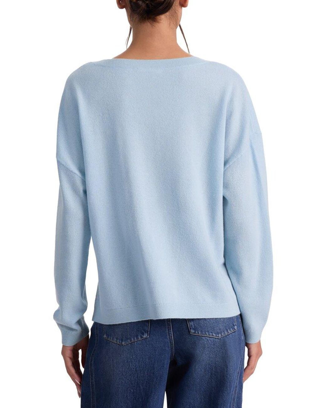 Alice + Olivia Blue Williams Cashmere-Blend Pullover