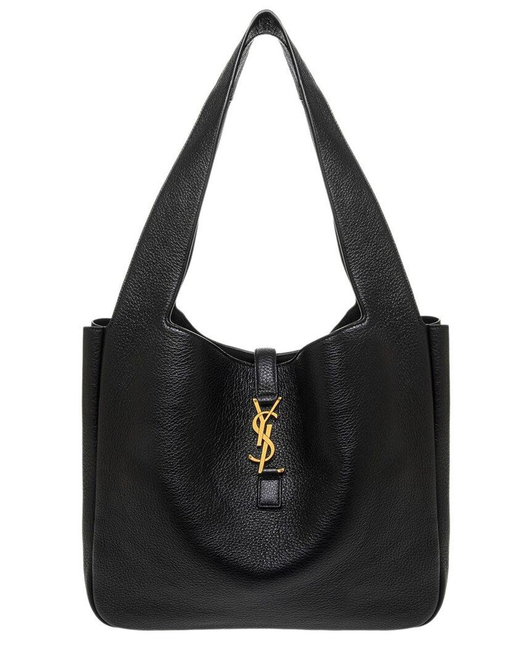 Saint Laurent Black Le 5 A 7 Bea Leather Tote