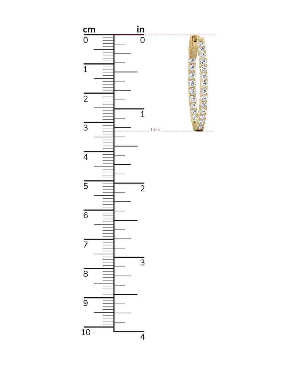 Diana M White Diana M. Fine Jewelry 14k 3.00 Ct. Tw. Lab Grown Diamond Hoops