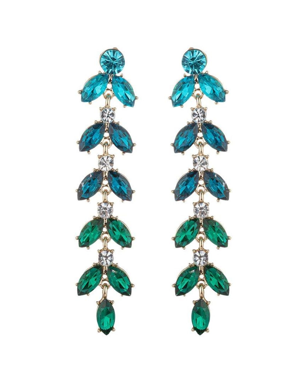 Eye Candy LA Blue The Luxe Collection Crystal Dangle Earrings