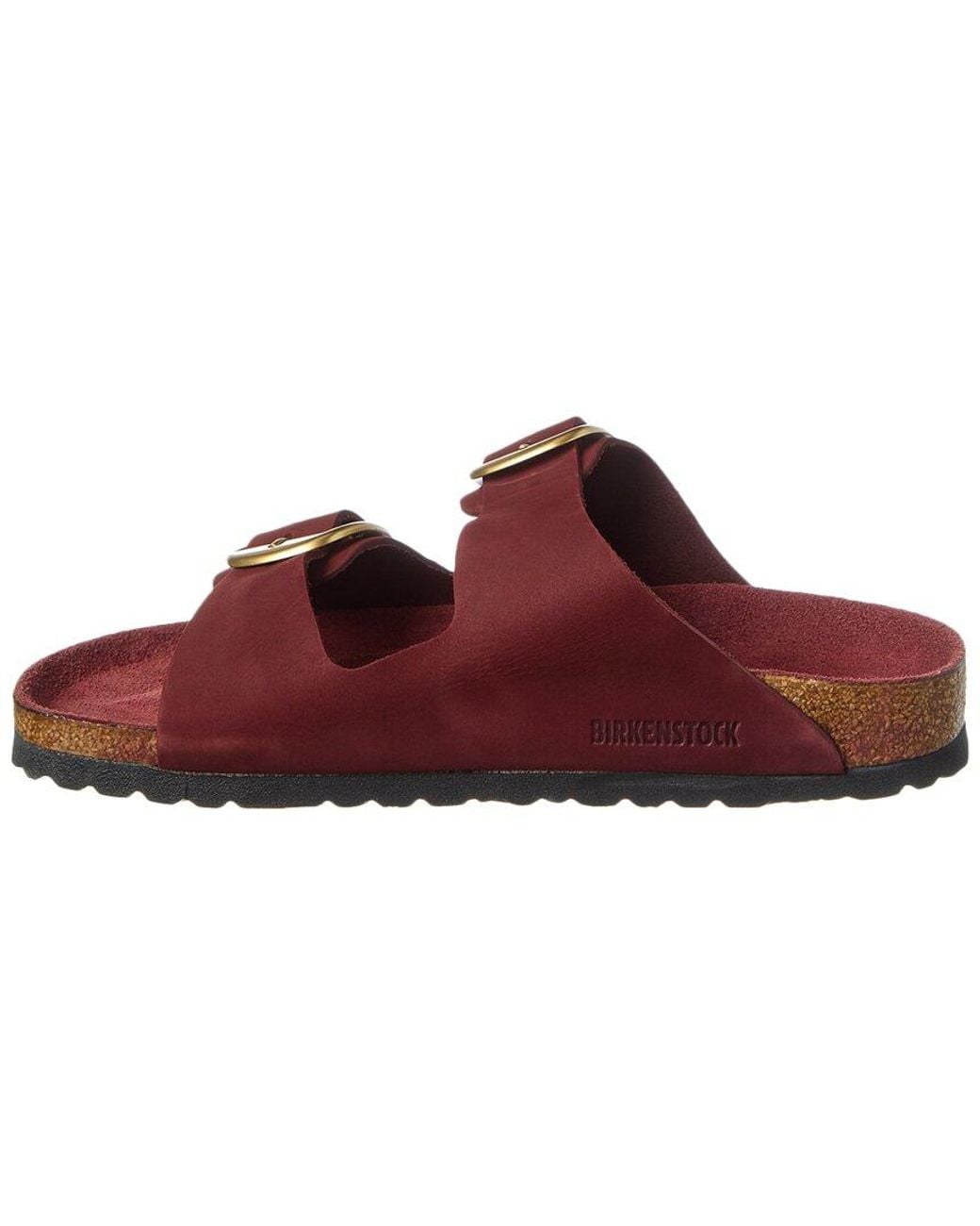 Birkenstock Red Arizona Big Buckle Narrow Leather Sandal