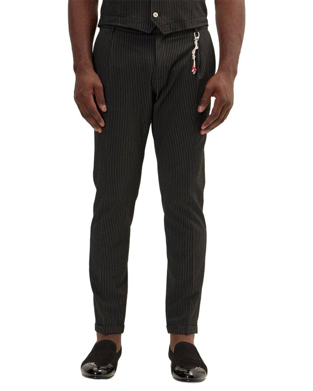 Ron Tomson Black Lightweight Casual Pant for men