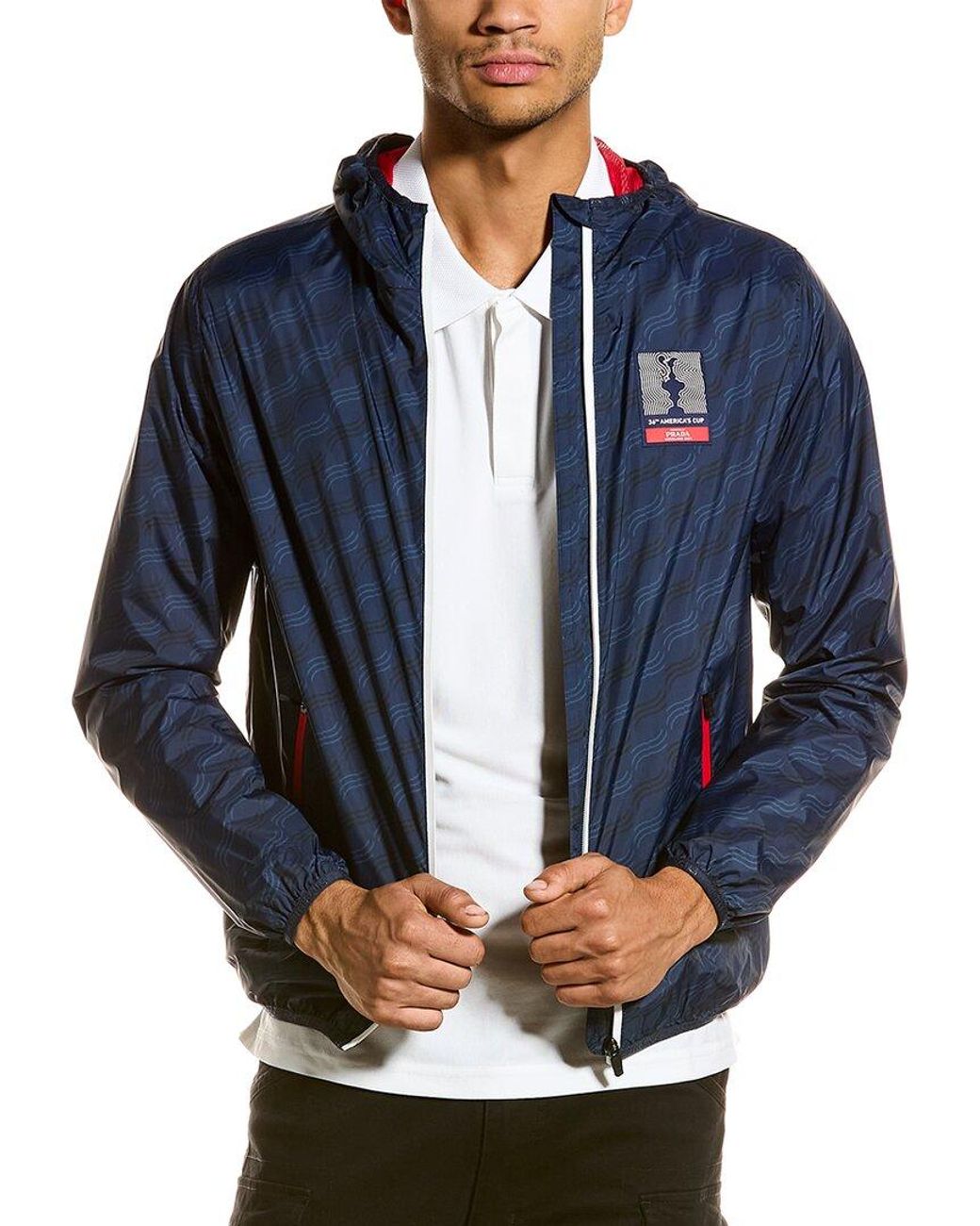 PRADA X NORTH SAILS San Francisco Jacket in Blue for Men | Lyst