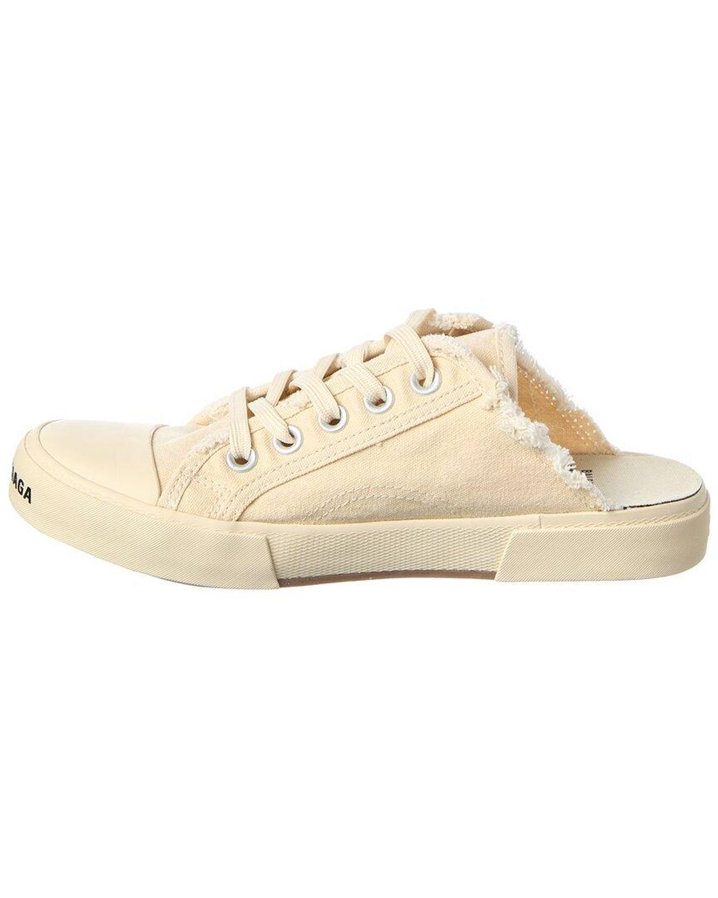 Balenciaga Natural Paris Canvas & Rubber Sneaker