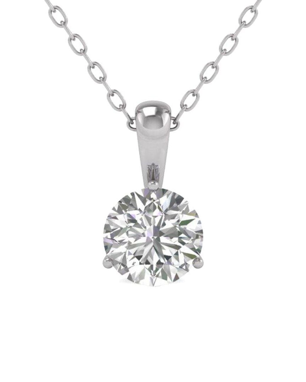 Diana M White Diana M. Fine Jewelry 14k 3.00 Ct. Tw. Lab Grown Diamond Solitaire Pendant