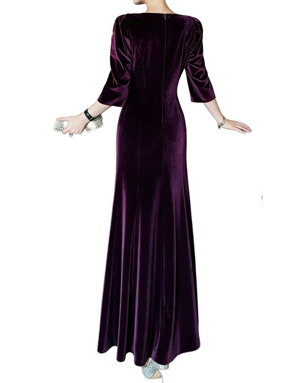 BRC By BURRYCO Purple Embellished Maxi Dress