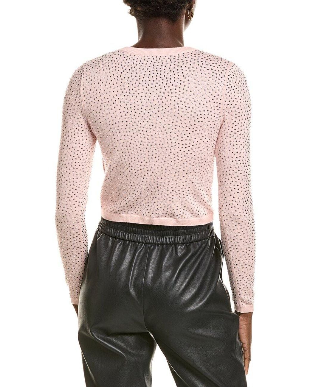 Alice + Olivia White Carson Embellished Cardigan