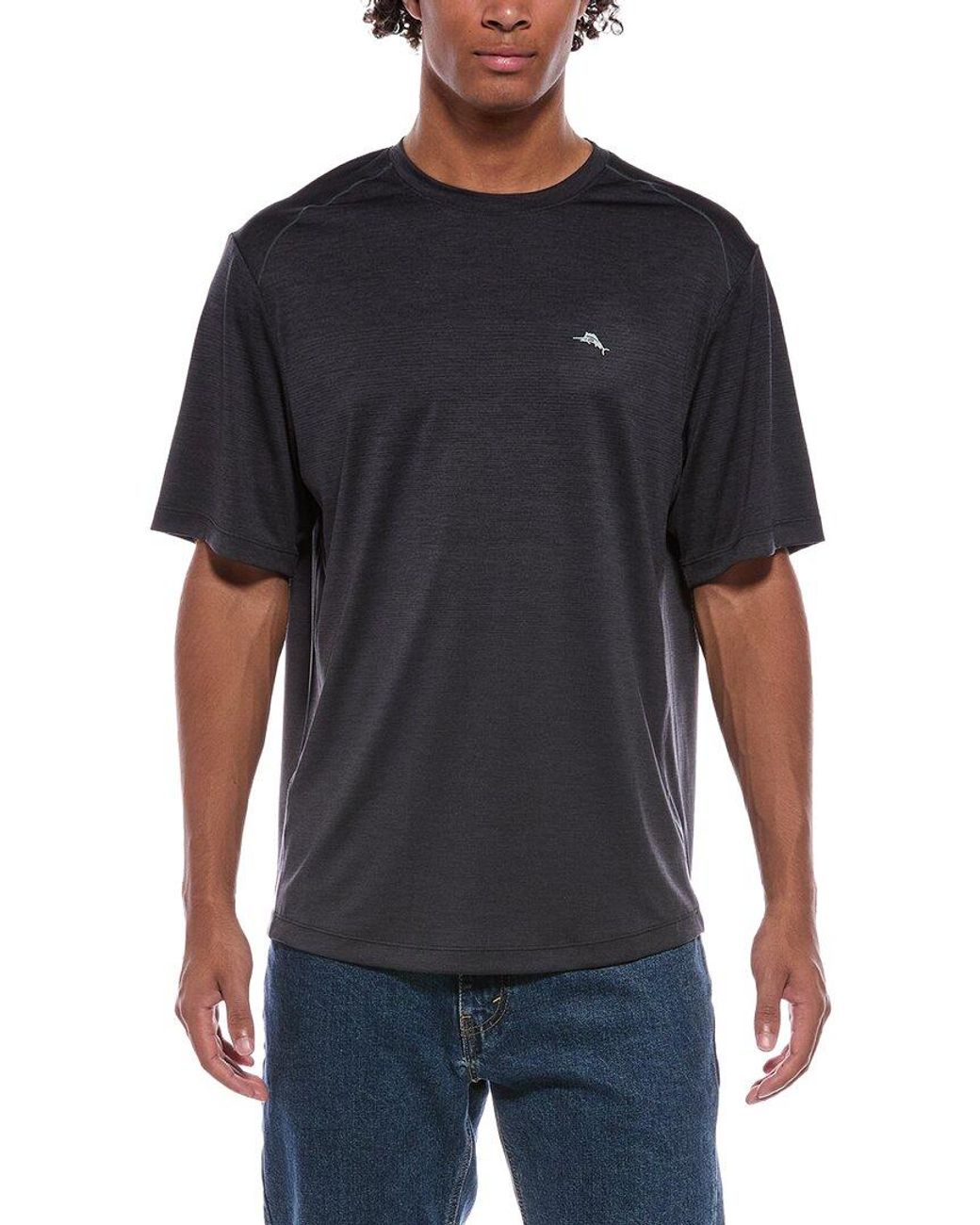 Tommy Bahama Black Oasis Fade Crew T-Shirt for men