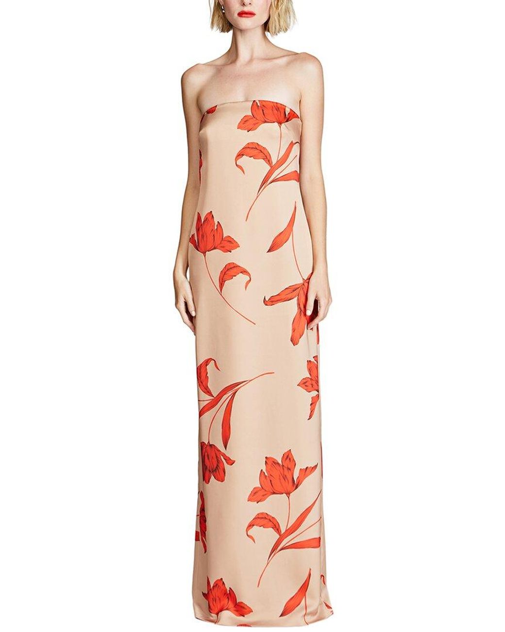 Halston Heritage Red Manuela Gown