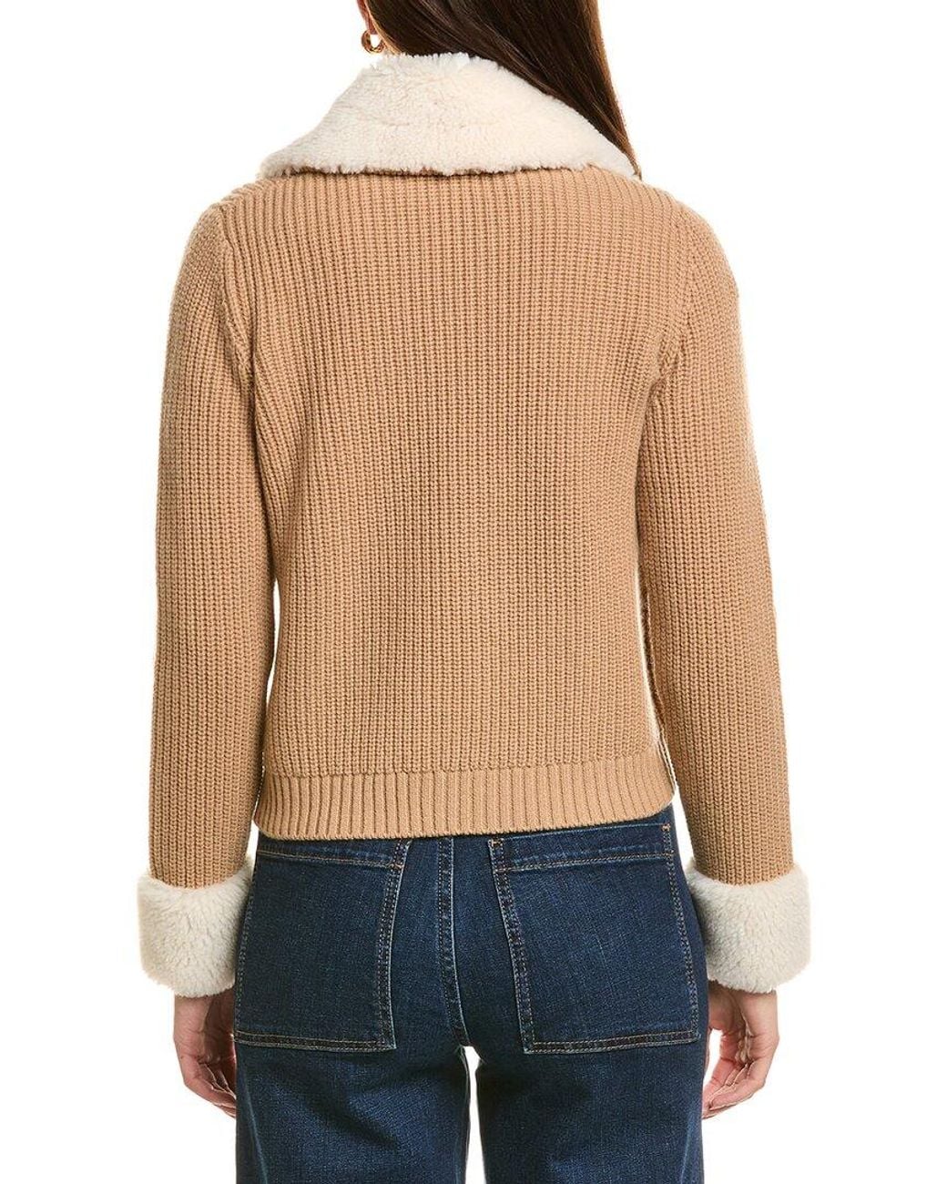 Hannah Rose Blue Merino Wool Shaker Jacket