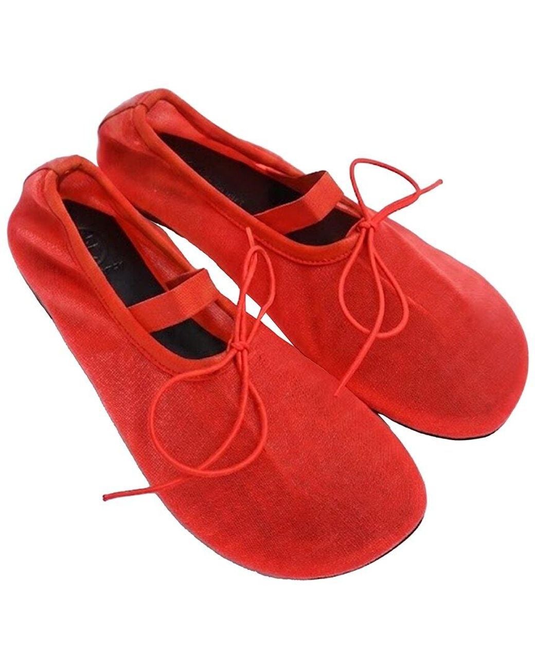 Proenza Schouler Red Polyamide Glove Mary Jane Ballerina (Authentic Pre-Loved)