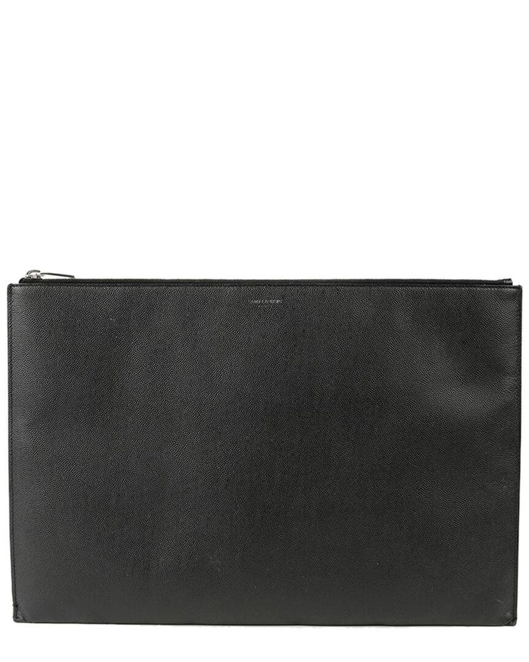 Saint Laurent Black Large Clutch Bag (Authentic Pre-Loved)