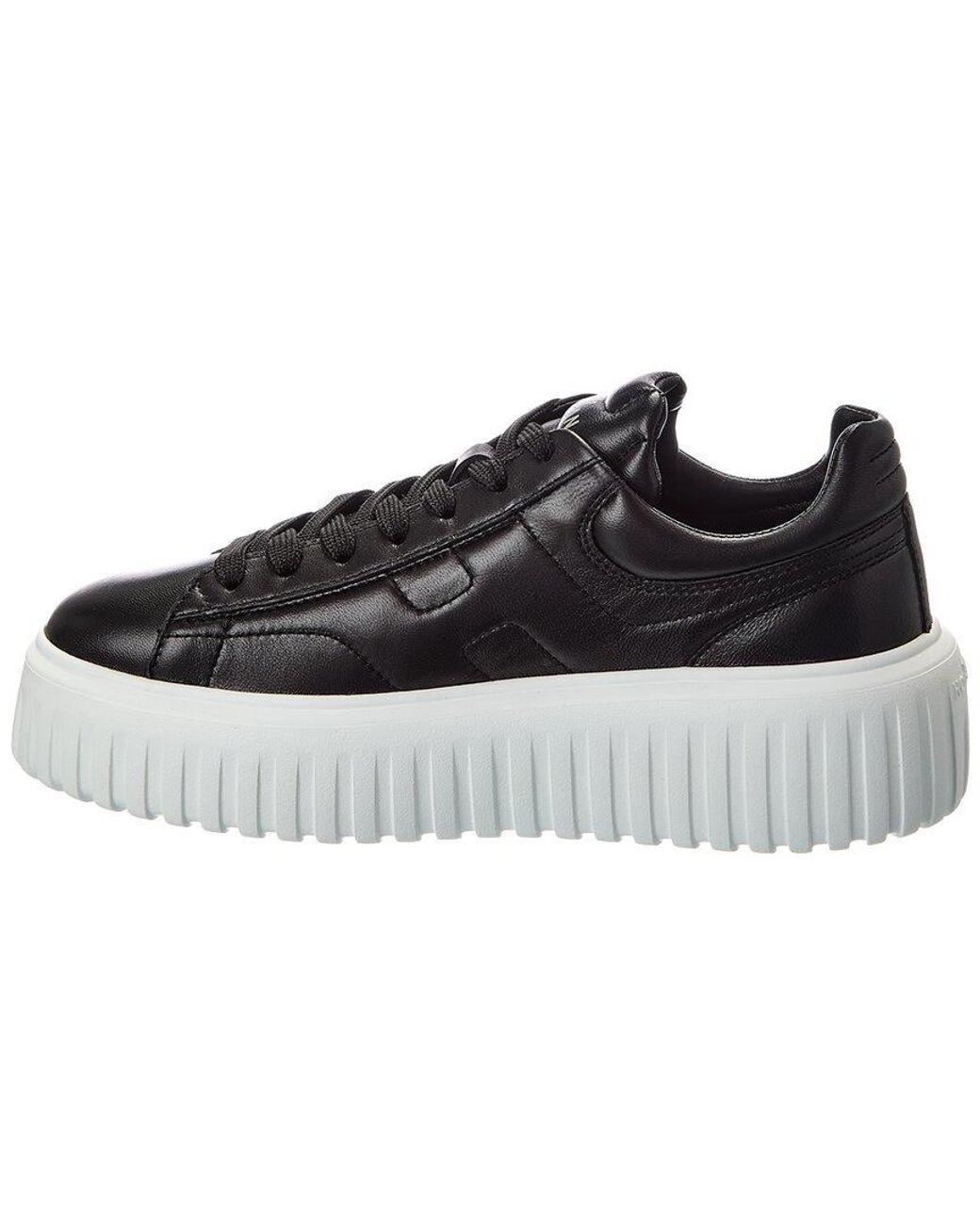 Hogan Black H-Stripes Leather Sneaker