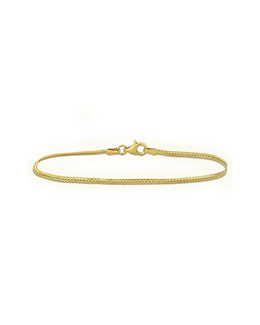 Italian Silver White Herringbone Bracelet