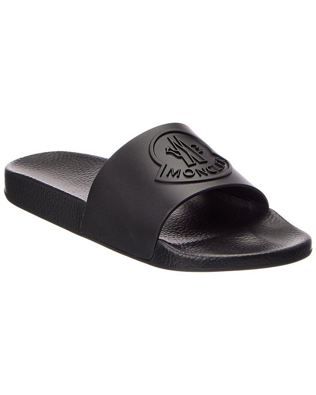 Moncler Black Basile Rubber Slide for men
