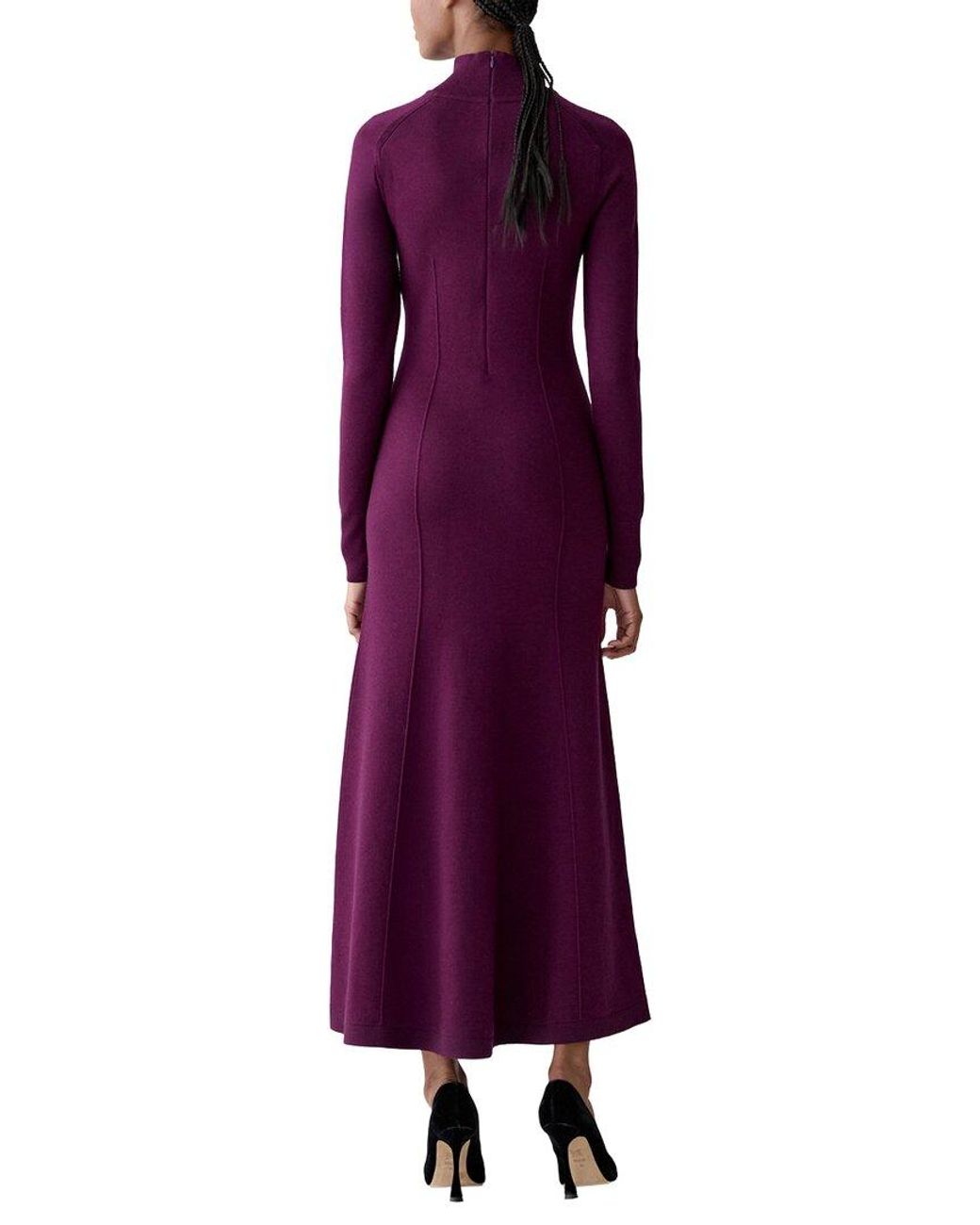 Carolina Herrera Purple Knit Dress