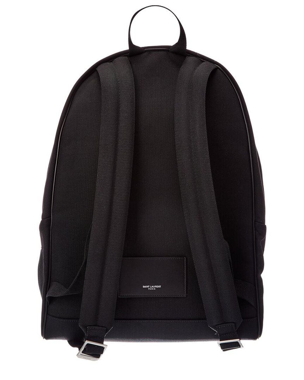 Saint Laurent Black City Canvas & Leather Backpack for men