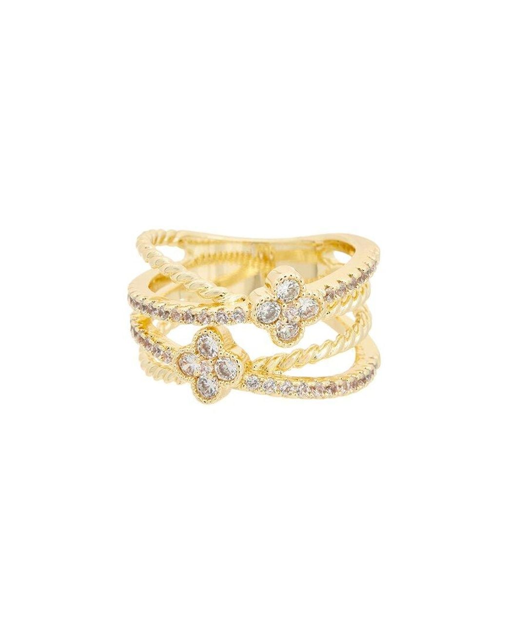 Juvell White Plated Cz Ring