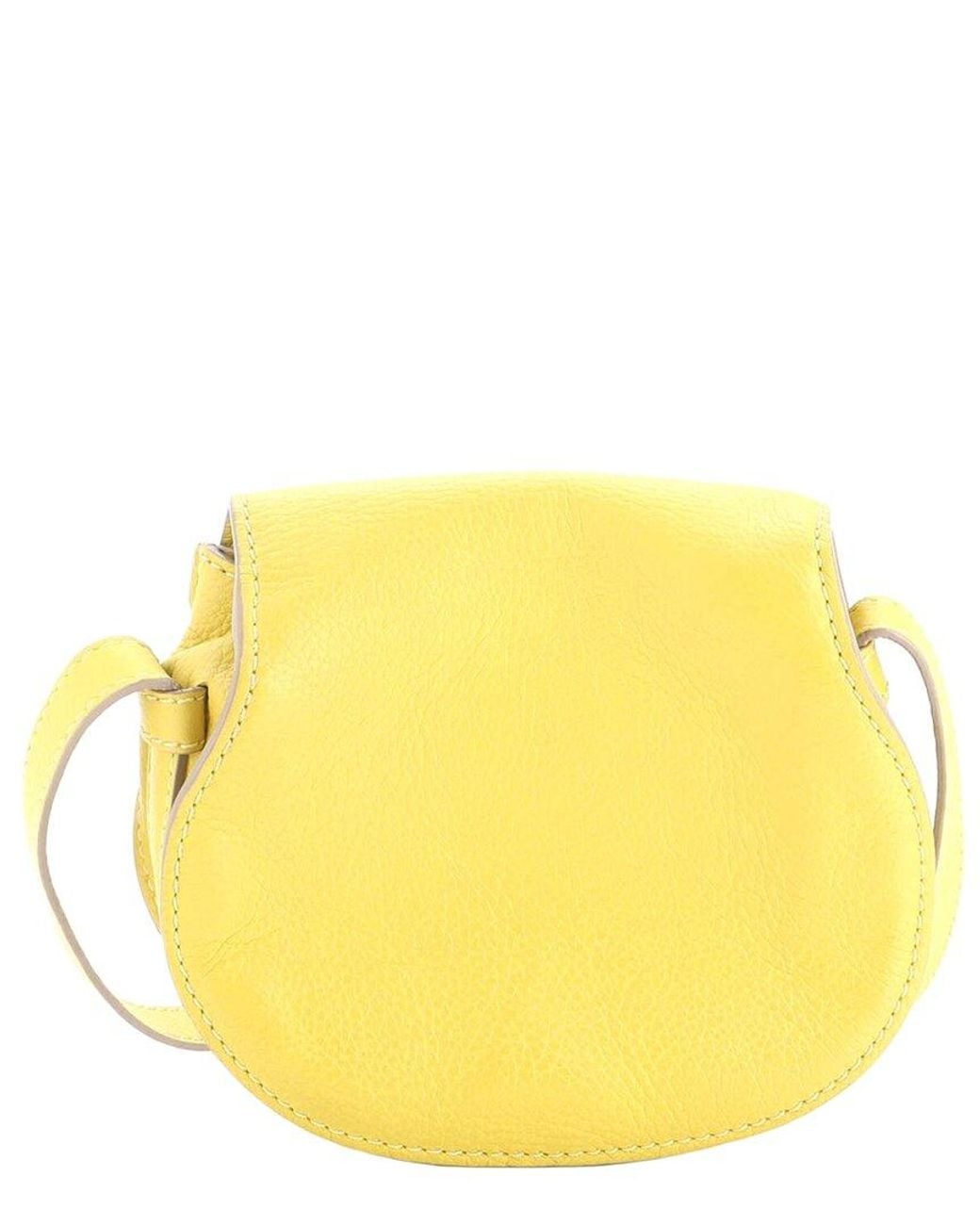 Chloé Yellow Leather Marcie Crossbody Small (Authentic Pre-Loved)