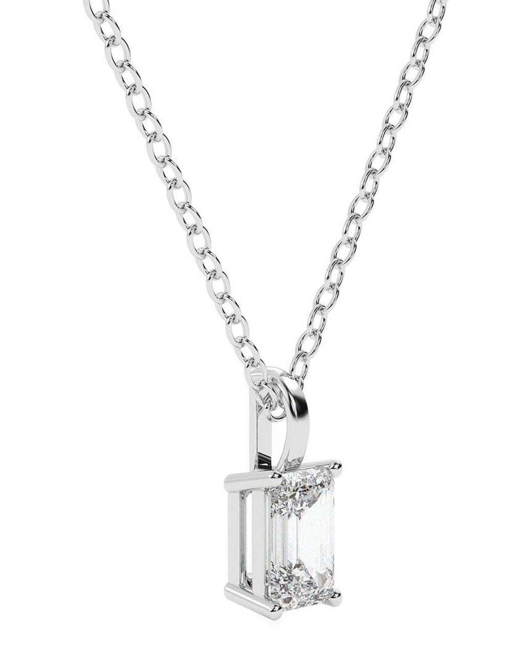 Lab Grown Diamonds Metallic 14K 1.00 Ct. Tw. Lab-Grown Diamond Necklace