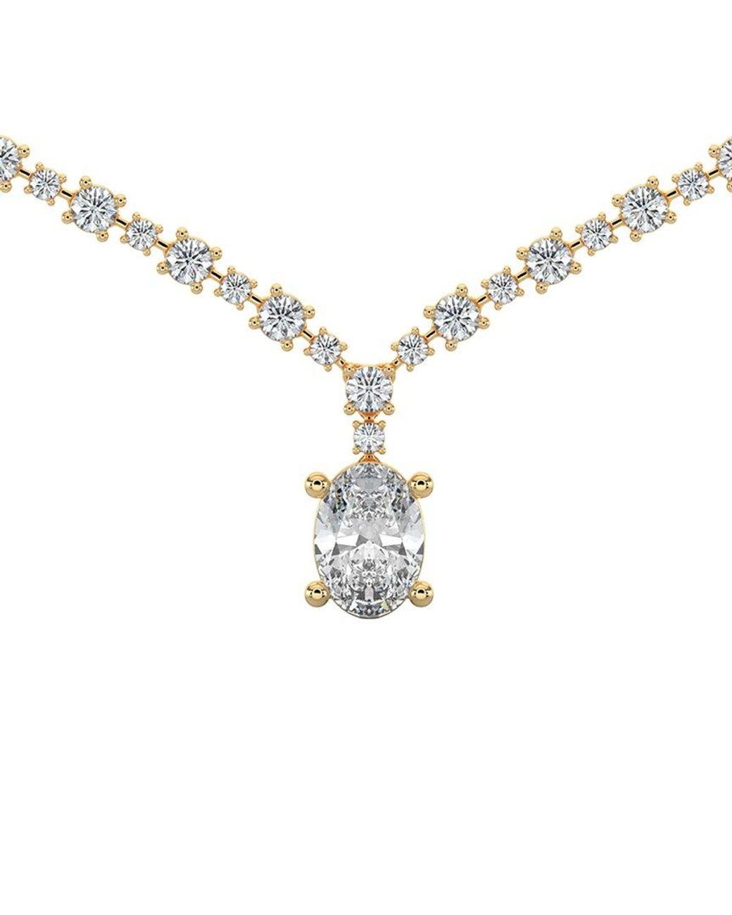 Sabrina Designs Lab Grown Diamonds Metallic 14K 8.54 Ct. Tw. Lab-Grown Diamond Drop Necklace