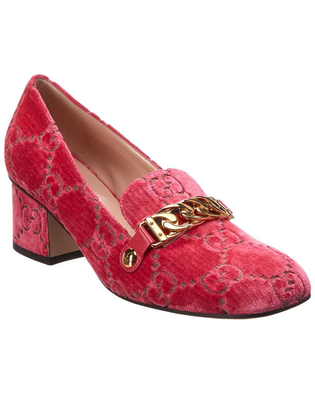 Gucci sylvie hotsell velvet pump