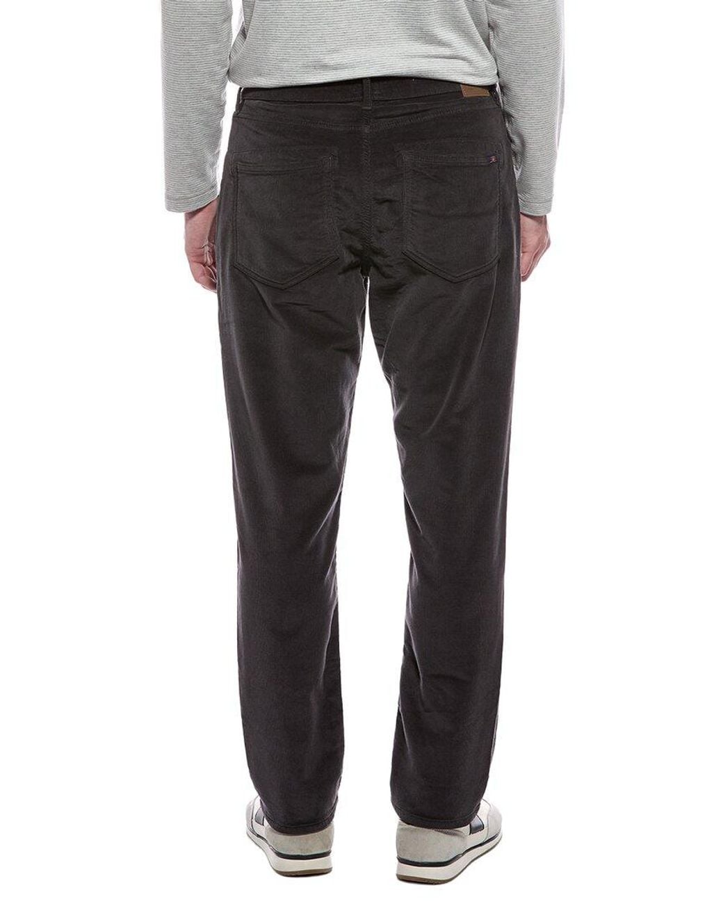 Faherty Brand Black Stretch Corduroy Trouser for men