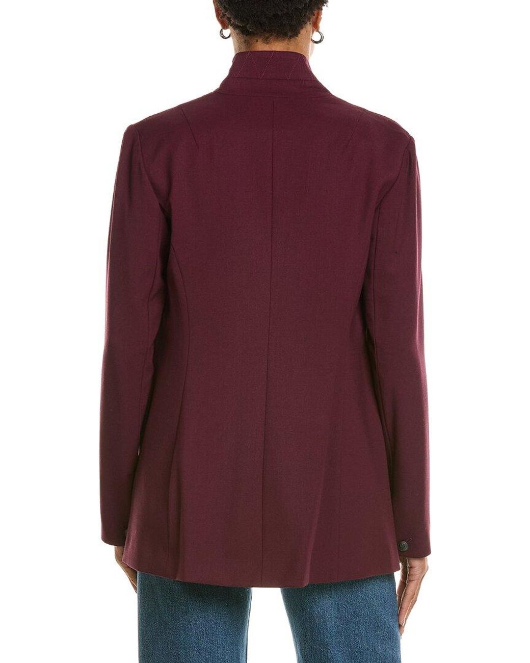 Rag & Bone Purple Slade Long Wool-Blend Blazer