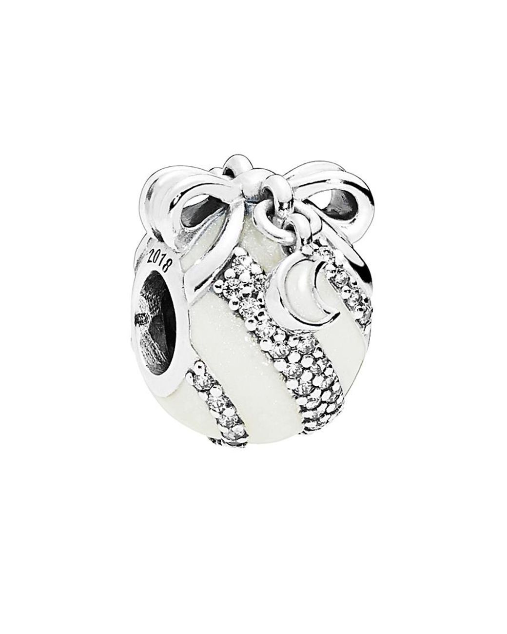 PANDORA Limited Edition Silver Cz Christmas Ornament Charm in White | Lyst  UK
