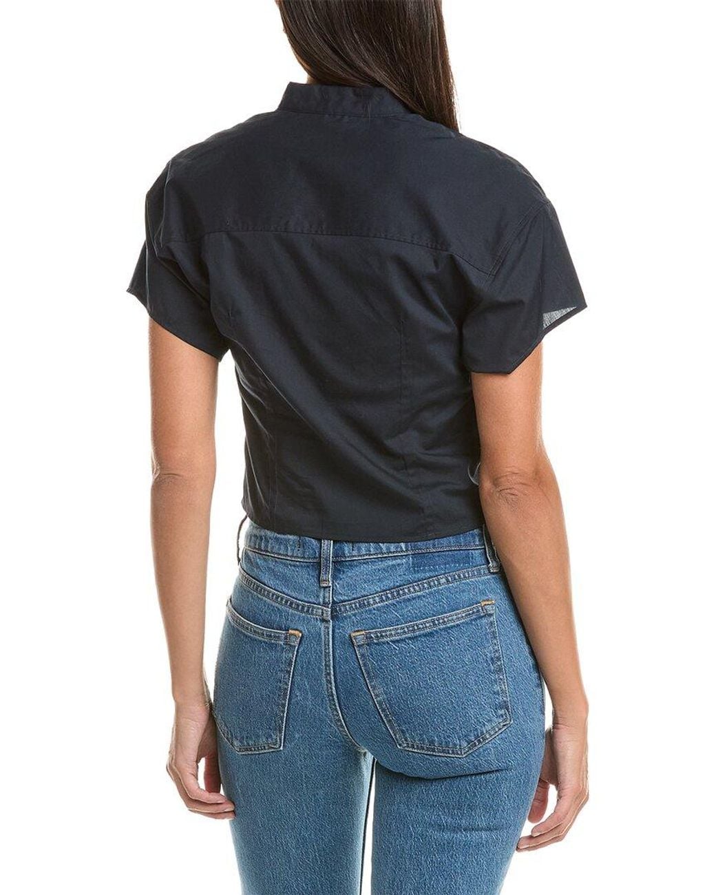 Rag & Bone Blue Regina Poplin Top