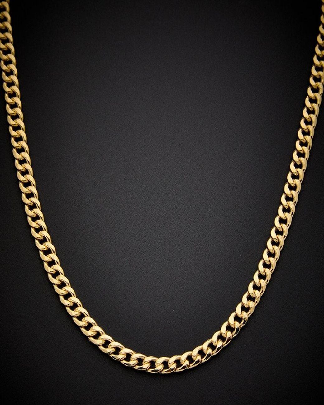 Italian Gold Black Fremada 14k Miami Cuban Link Necklace