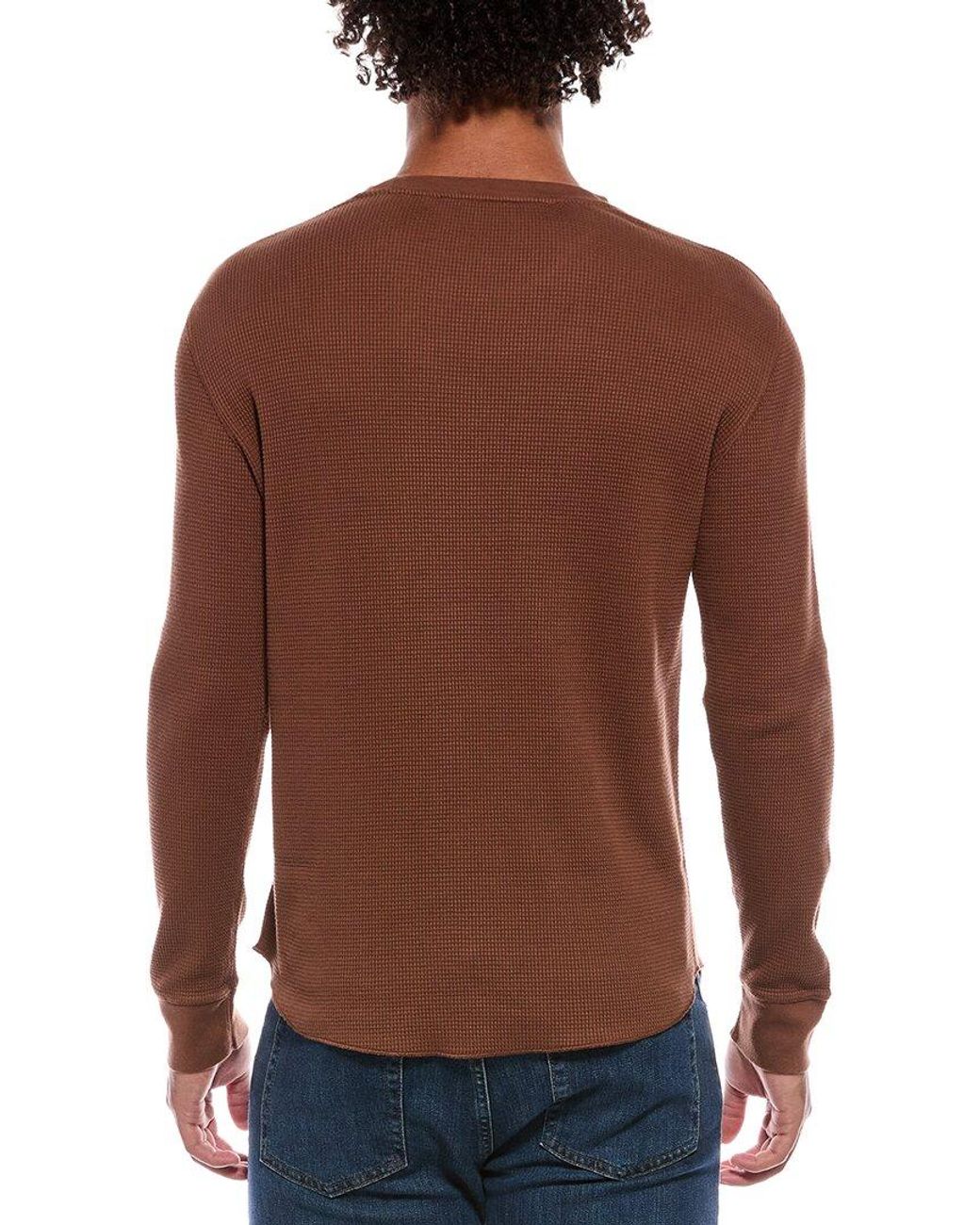 Vince Brown Thermal T-Shirt for men