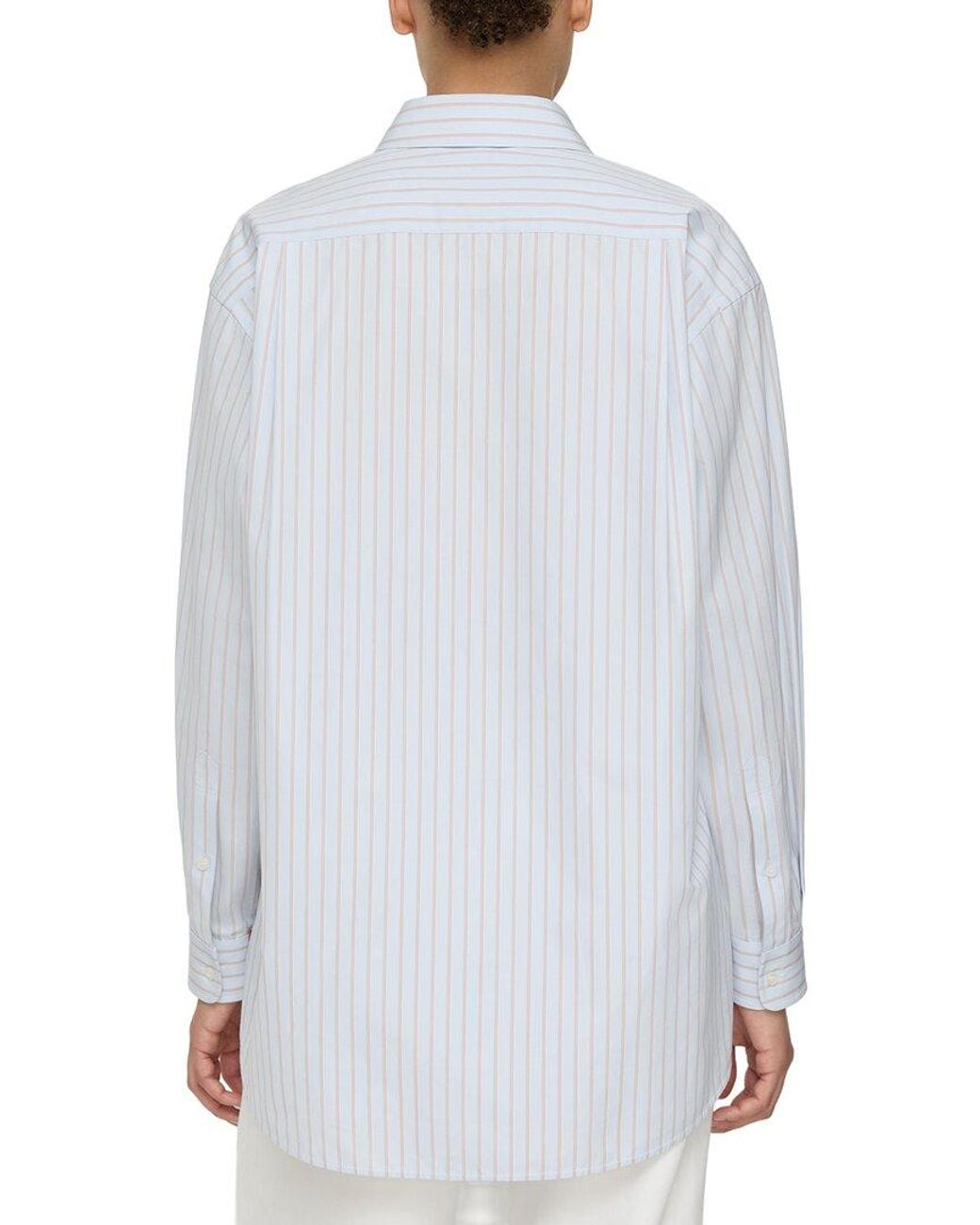Lafayette 148 New York White Boyfriend Oversized Shirt