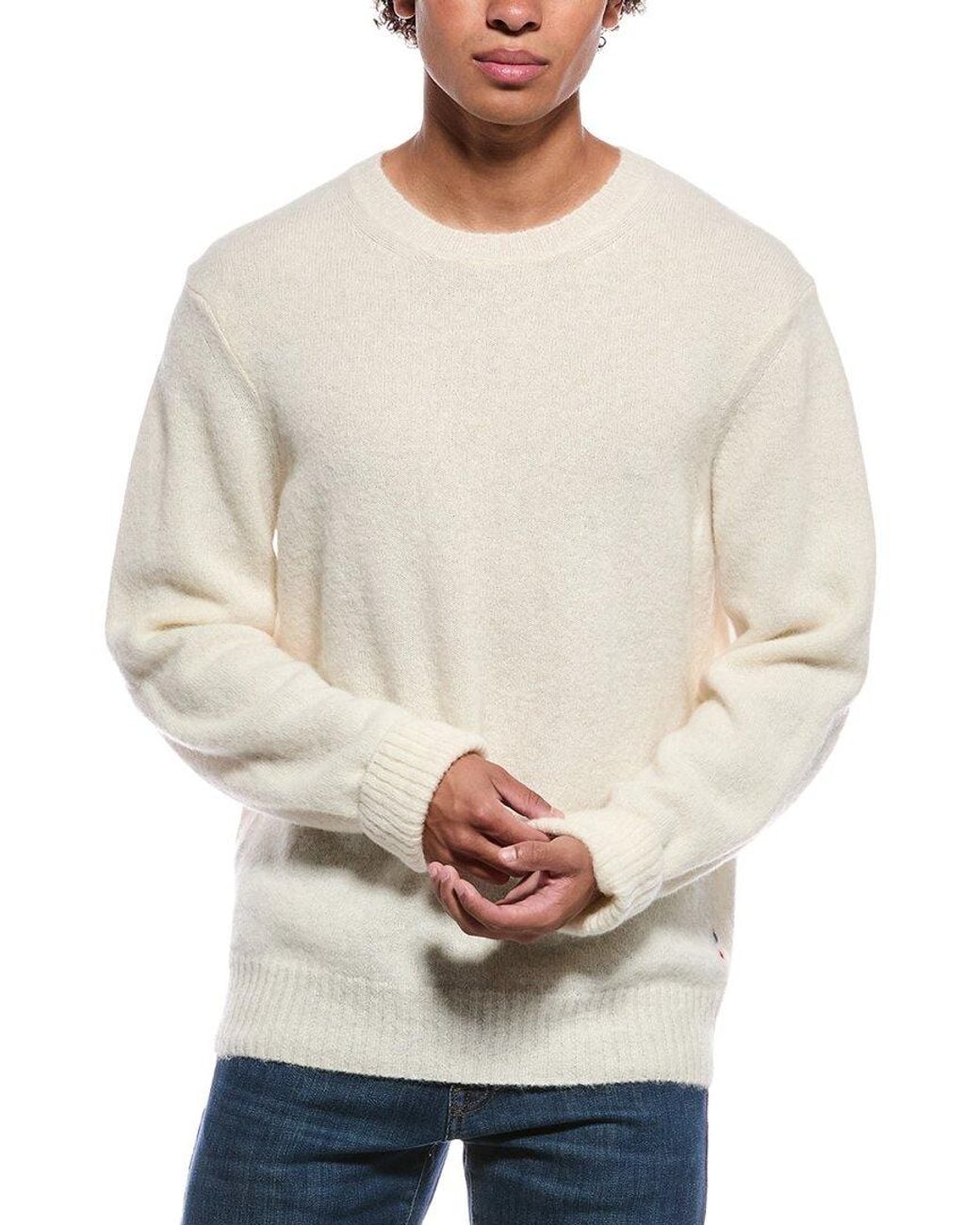 Orlebar Brown Natural Lorca Alpaca & Wool-blend Crewneck Sweater for men
