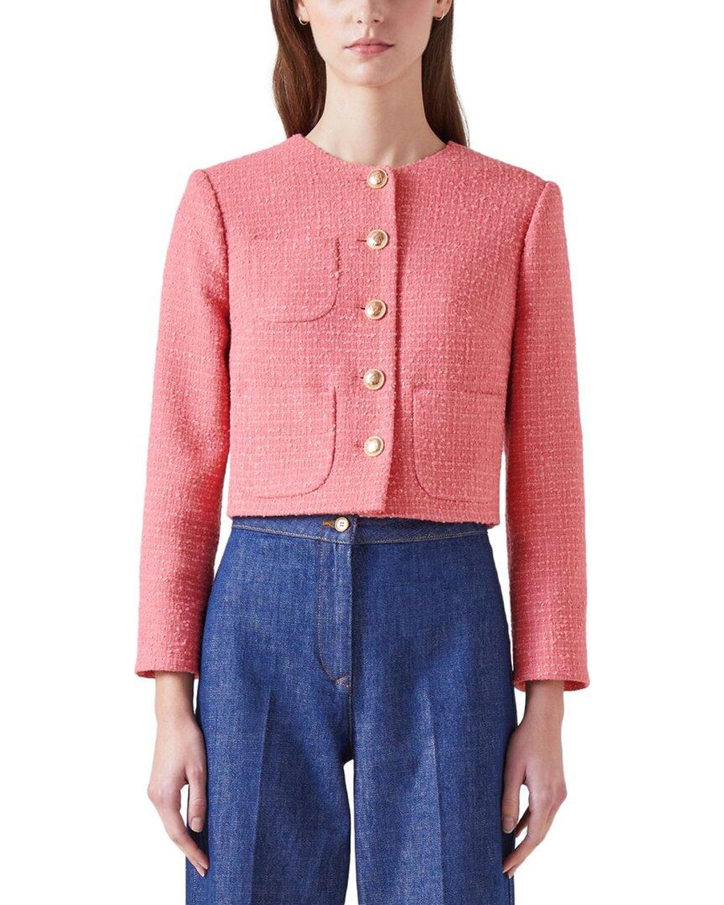L.K.Bennett Red Allie Jacket