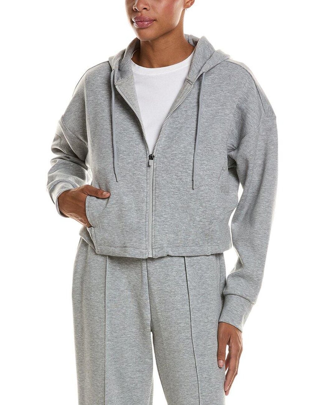 Beyond Yoga Gray Softspring Zip Jacket