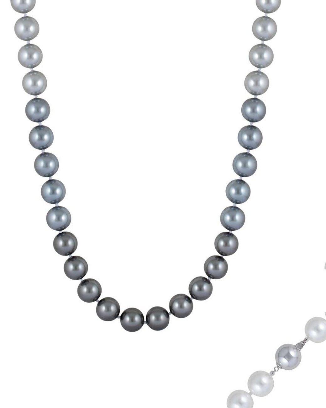 Splendid Metallic 14Mm Pearl Plated Necklace
